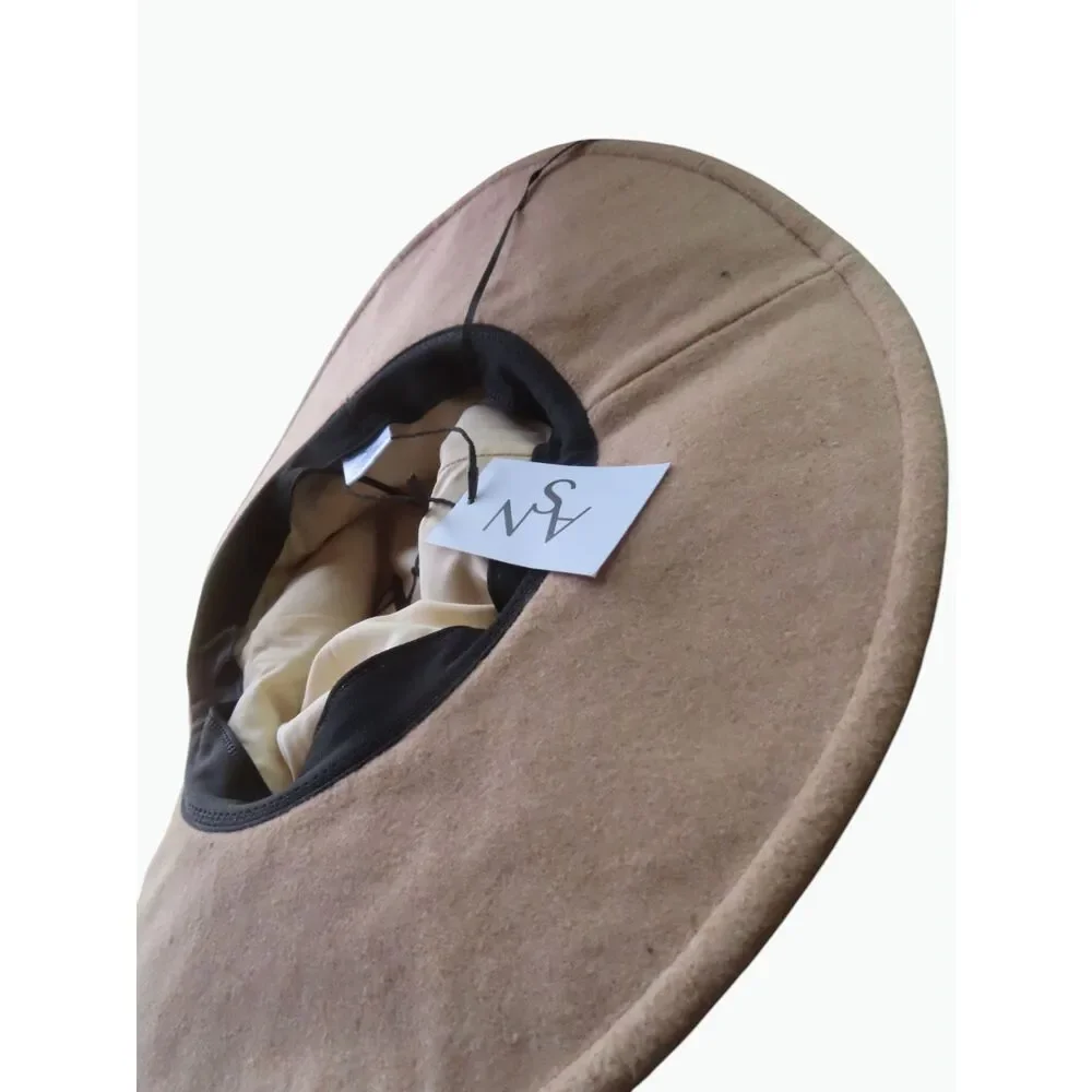 ASV by Asava Beige Felt Wide Brim Hat NWT – Braided Trim Band